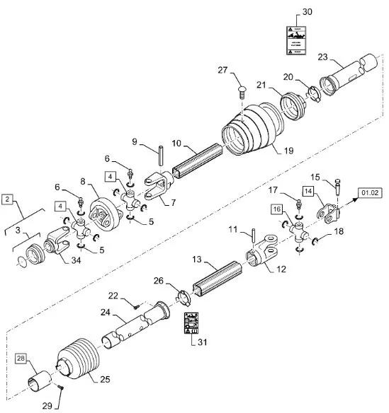 87716630 - Серьга карданного вала привода