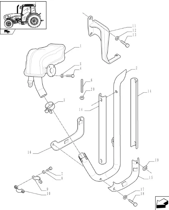 87379340 - труба выхлопная